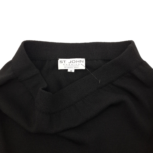 St. John | Knit Collection Maxi Skirt w. Side Slit in Black - Picture 6 of 8